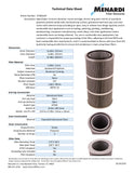 Round 13.8in x 26in Open/Open Dust Collector Cartridge, Spunbond Polyester w/ Aluminum Coating